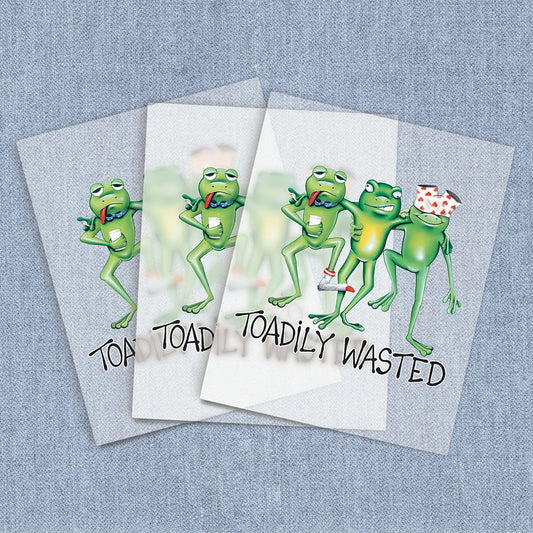 Toadily Wasted | Humor & Novelty DTF Heat Transfers