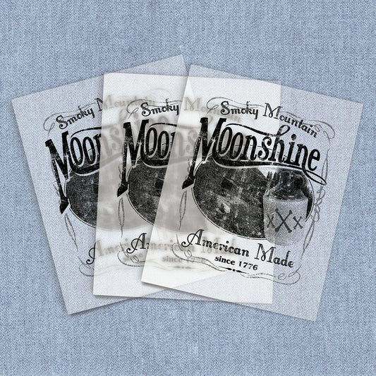 Smoky Mountain Moonshine Black | DTF Transfers
