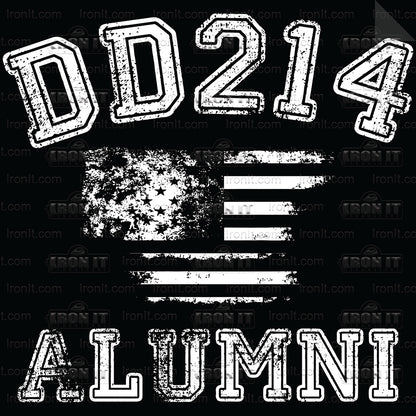DD214 Alumni Flag | American Pride Direct-To-Film Transfer