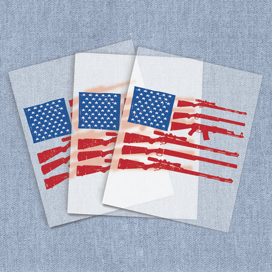 Gun Flag | 2nd Amendment DTF Heat Transfers