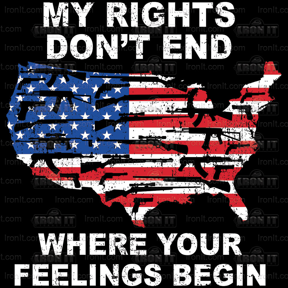 Rights Don't End | 2nd Amendment Direct-to-Film Heat Transfers