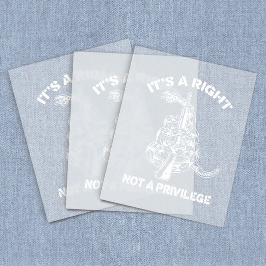 Not A Privilege | 2nd Amendment DTF Heat Transfers