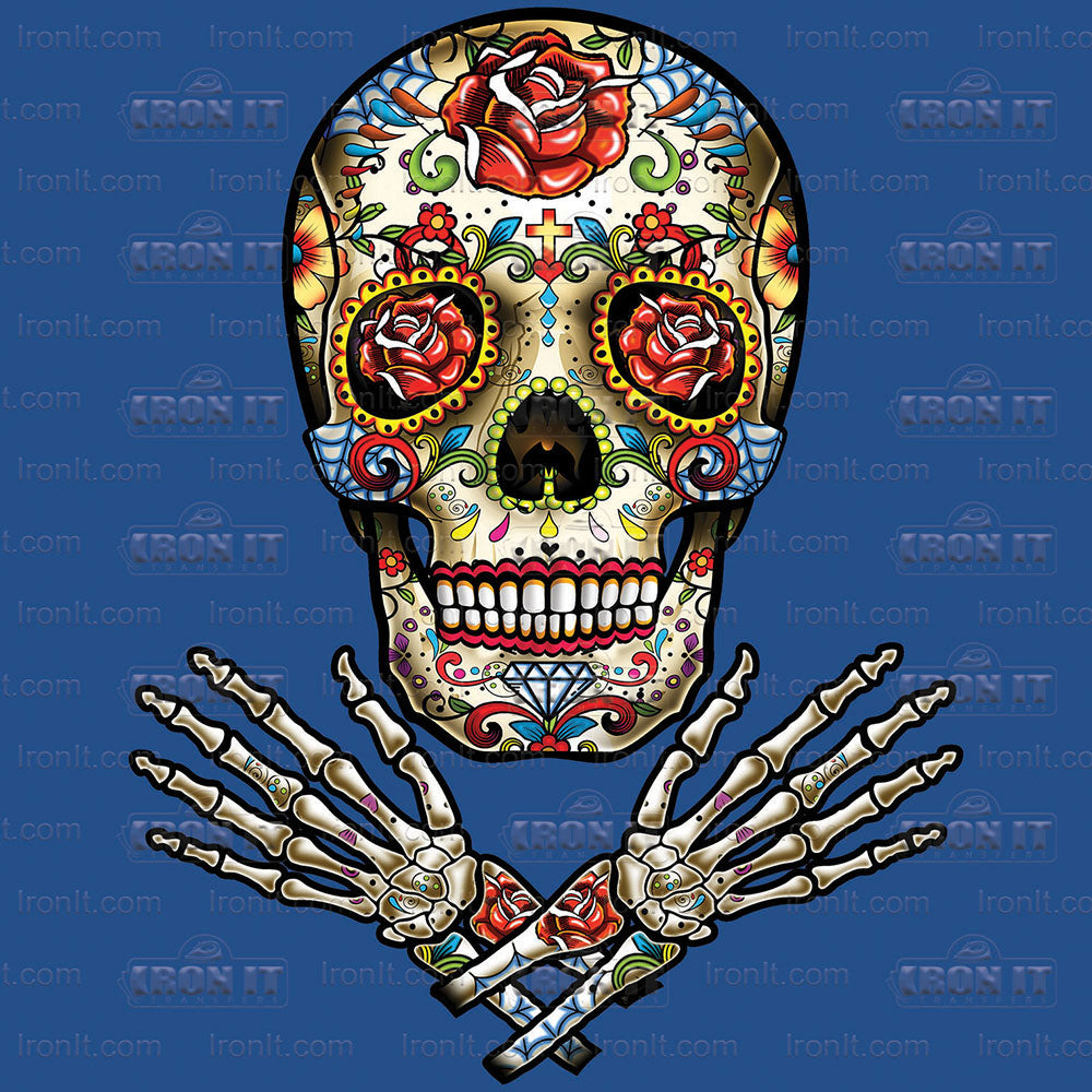 Sugar Skull Hands | Fantasy Direct-To-Film Transfer