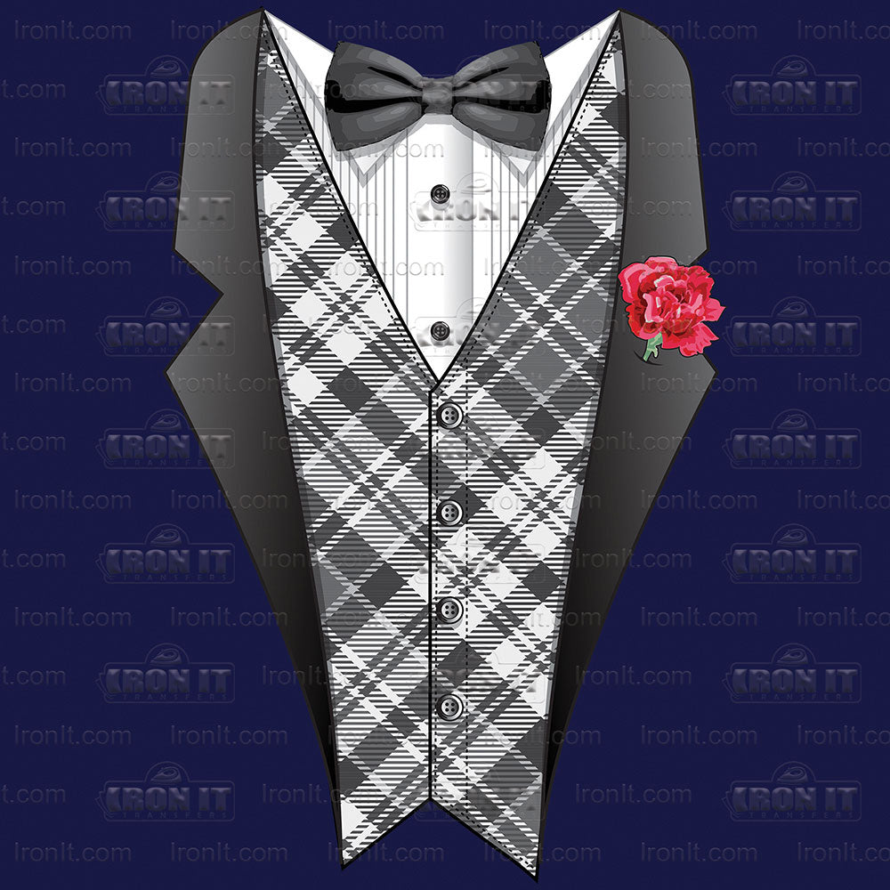 Plaid Tux | Humor & Novelty Direct-To-Film Transfer