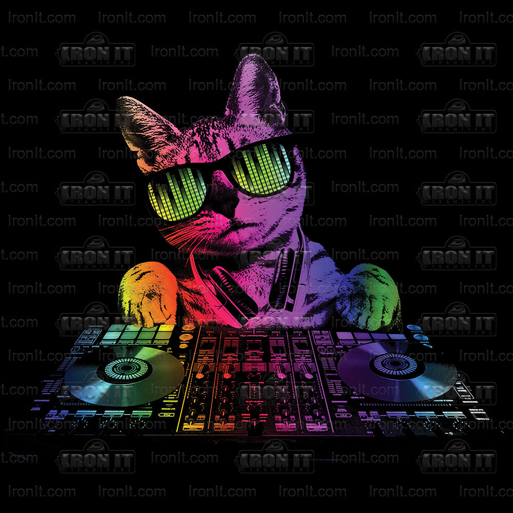Technicolor DJ Cat | Cats Direct-To-Film Transfer