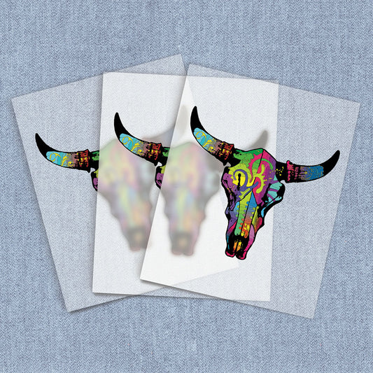 Colorful Steer | Country Attitude DTF Heat Transfers