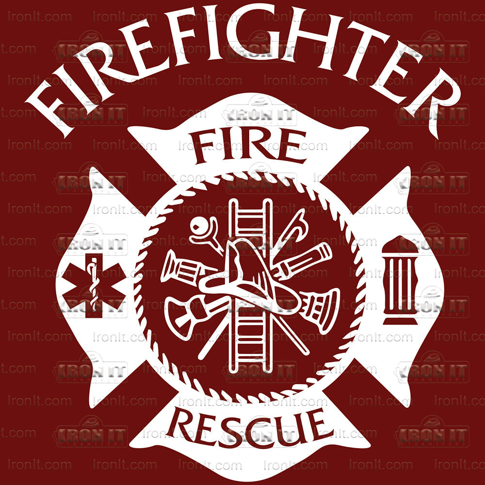 Firefighter Emblem | American Pride Direct-To-Film Transfer