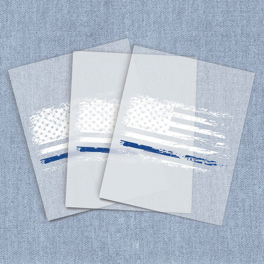 Thin Blue Line Distressed | American Pride DTF Heat Transfers