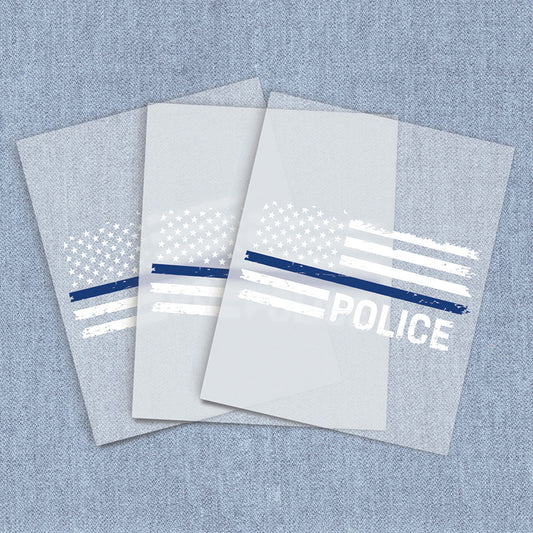 Police Flag | American Pride DTF Heat Transfers