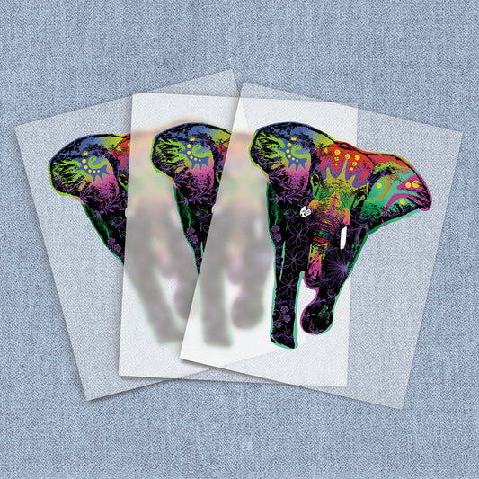 Colorful Elephant | Wildlife DTF Heat Transfers