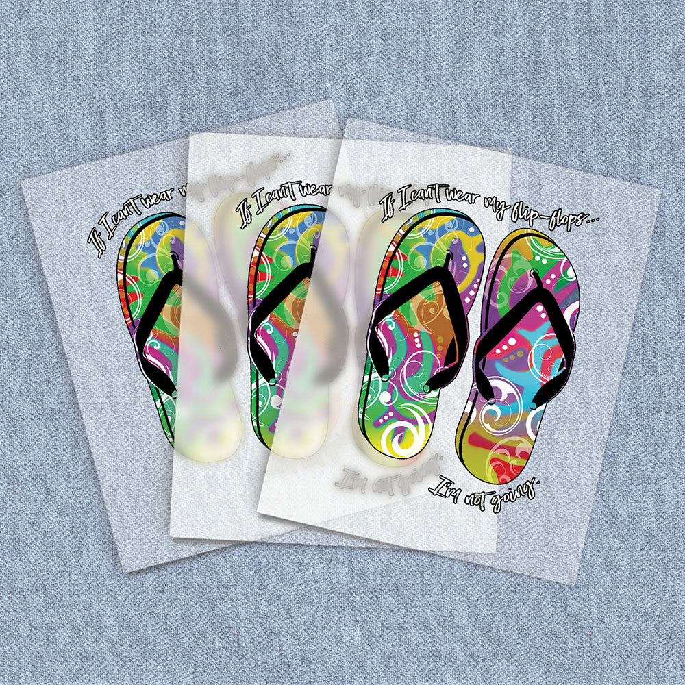 Colorful Flip Flops | Beach Resort DTF Heat Transfers