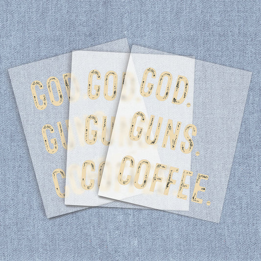 God Guns Coffee | 2nd Amendment DTF Heat Transfers