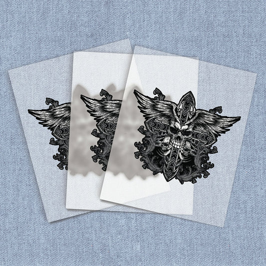 Skull Cross Wings | Biker, Fantasy DTF Heat Transfers