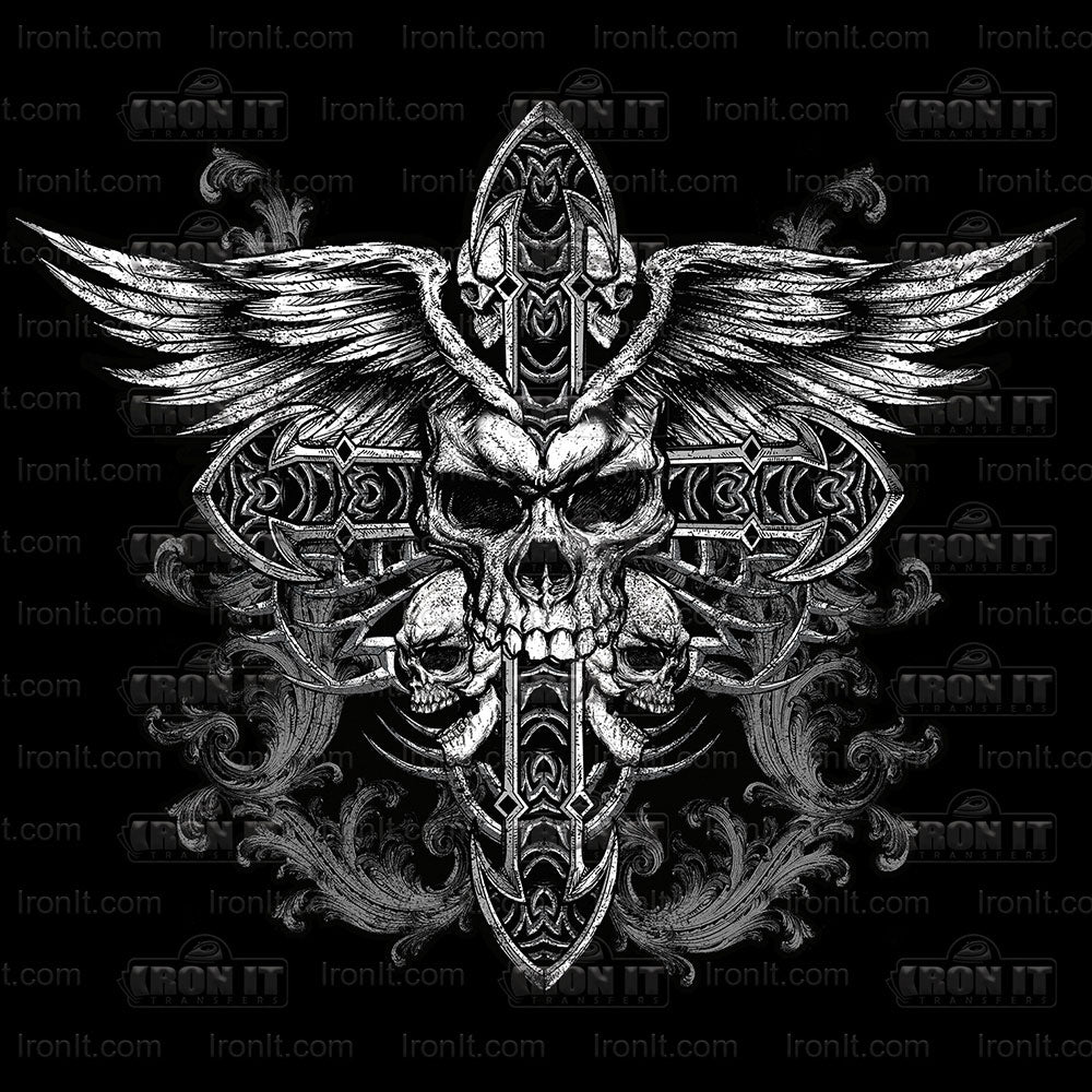 Skull Cross Wings | Biker, Fantasy Direct-To-Film Transfer