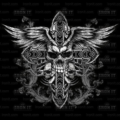 Skull Cross Wings | Biker, Fantasy Direct-To-Film Transfer