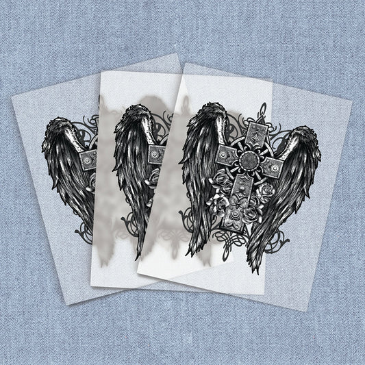 Winged Cross | Biker DTF Heat Transfers