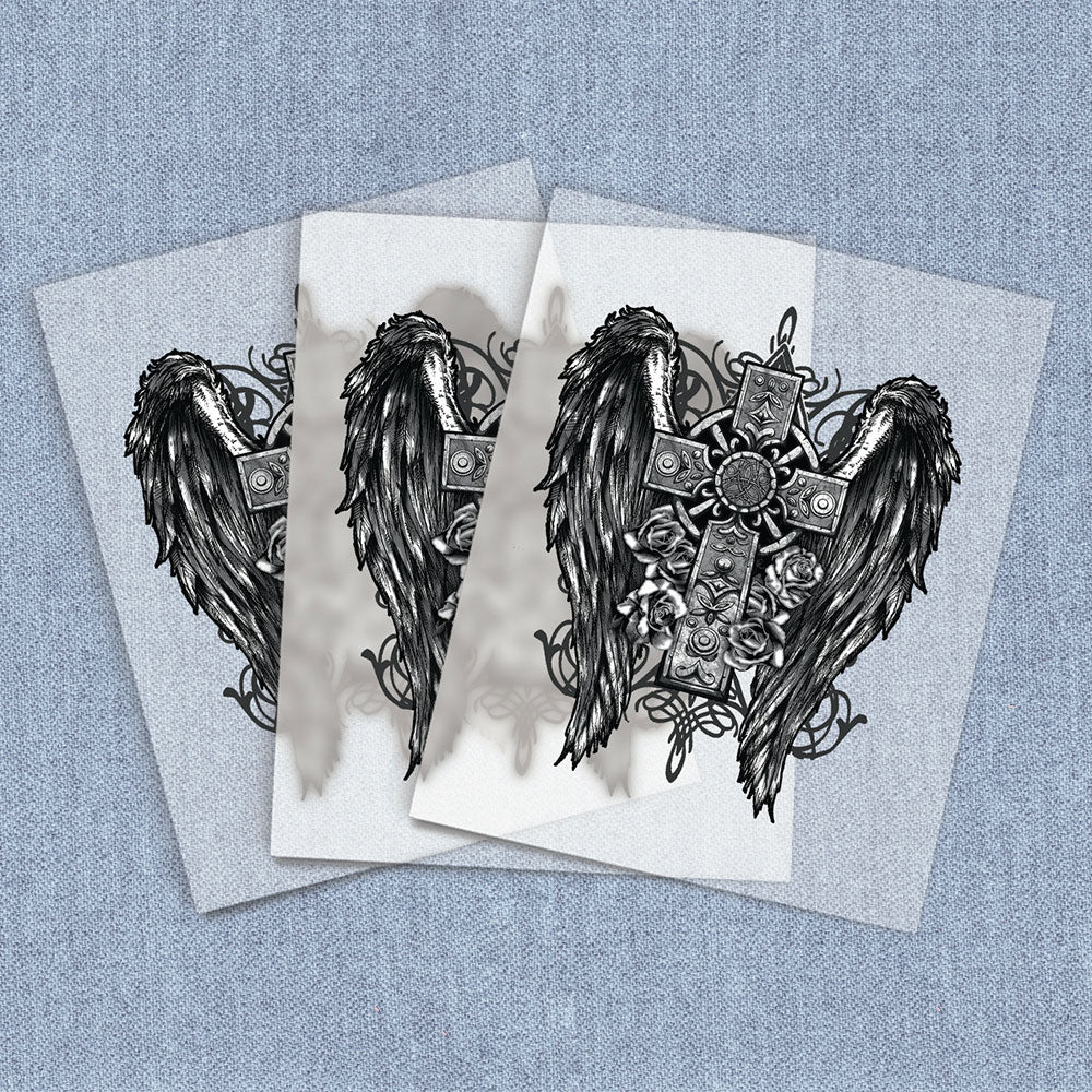 Winged Cross | Biker DTF Heat Transfers