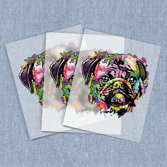 Colorful Pug | Dogs DTF Heat Transfers