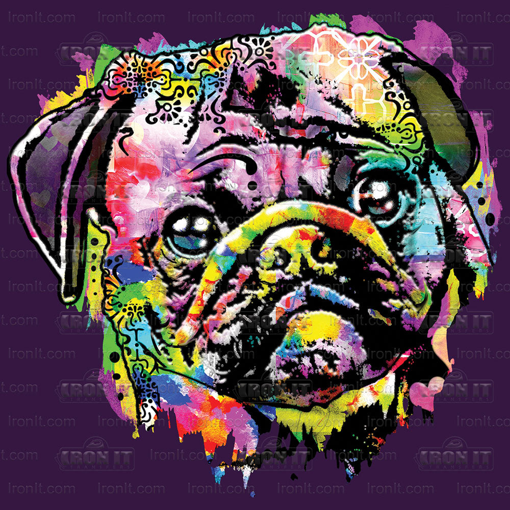 Colorful Pug | Dogs Direct-To-Film Transfer