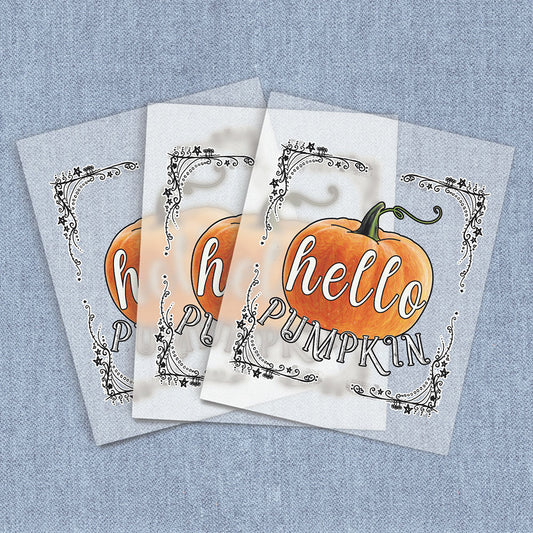 Hello Pumpkin | Fall DTF Heat Transfers