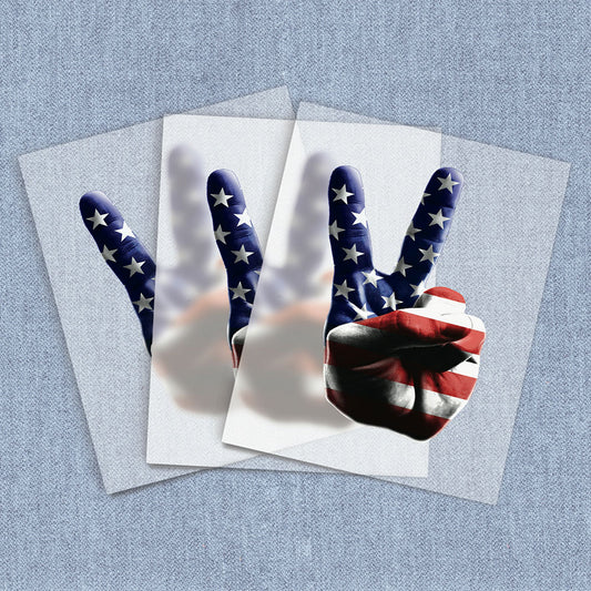 American Peace Hand | American Pride DTF Heat Transfers
