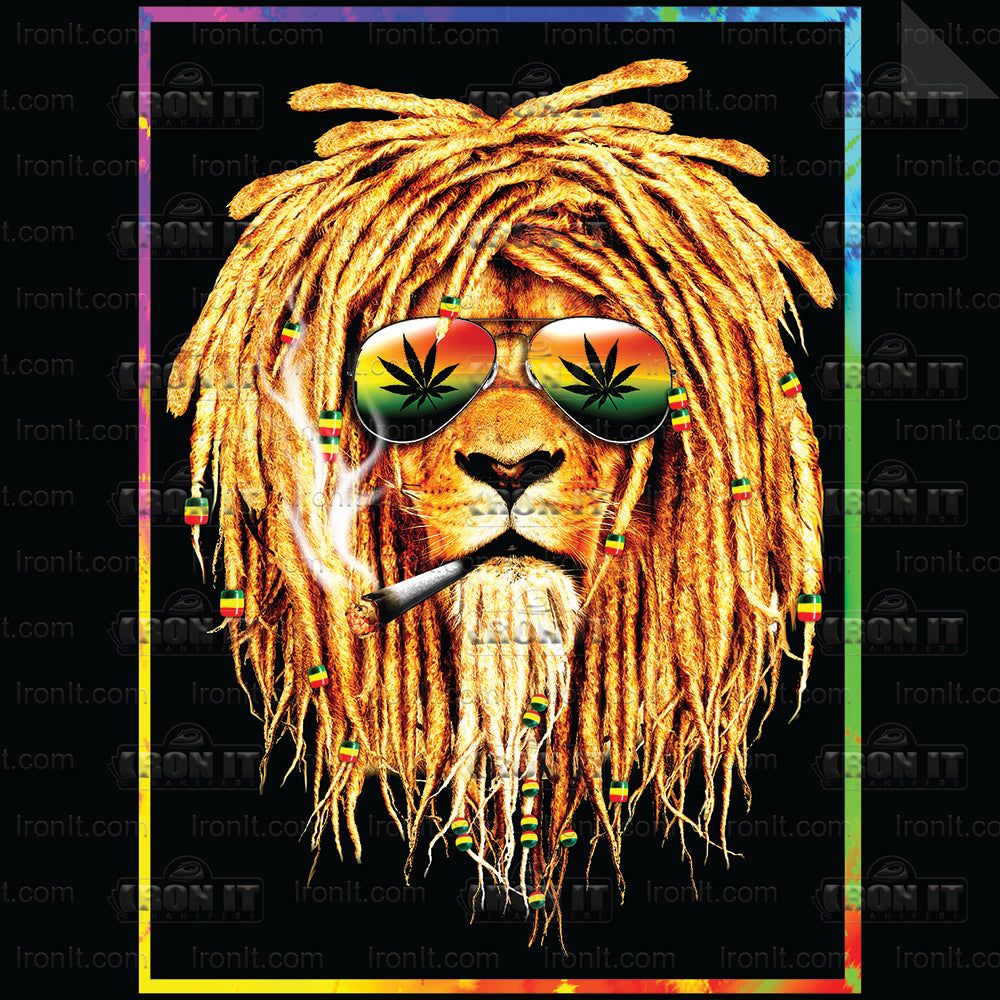 Sunglasses Rasta Lion | Pop Culture Direct-To-Film Transfer