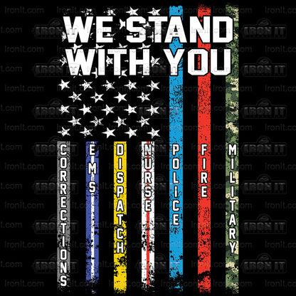 Stand With You Flag | American Pride Direct-To-Film Transfer