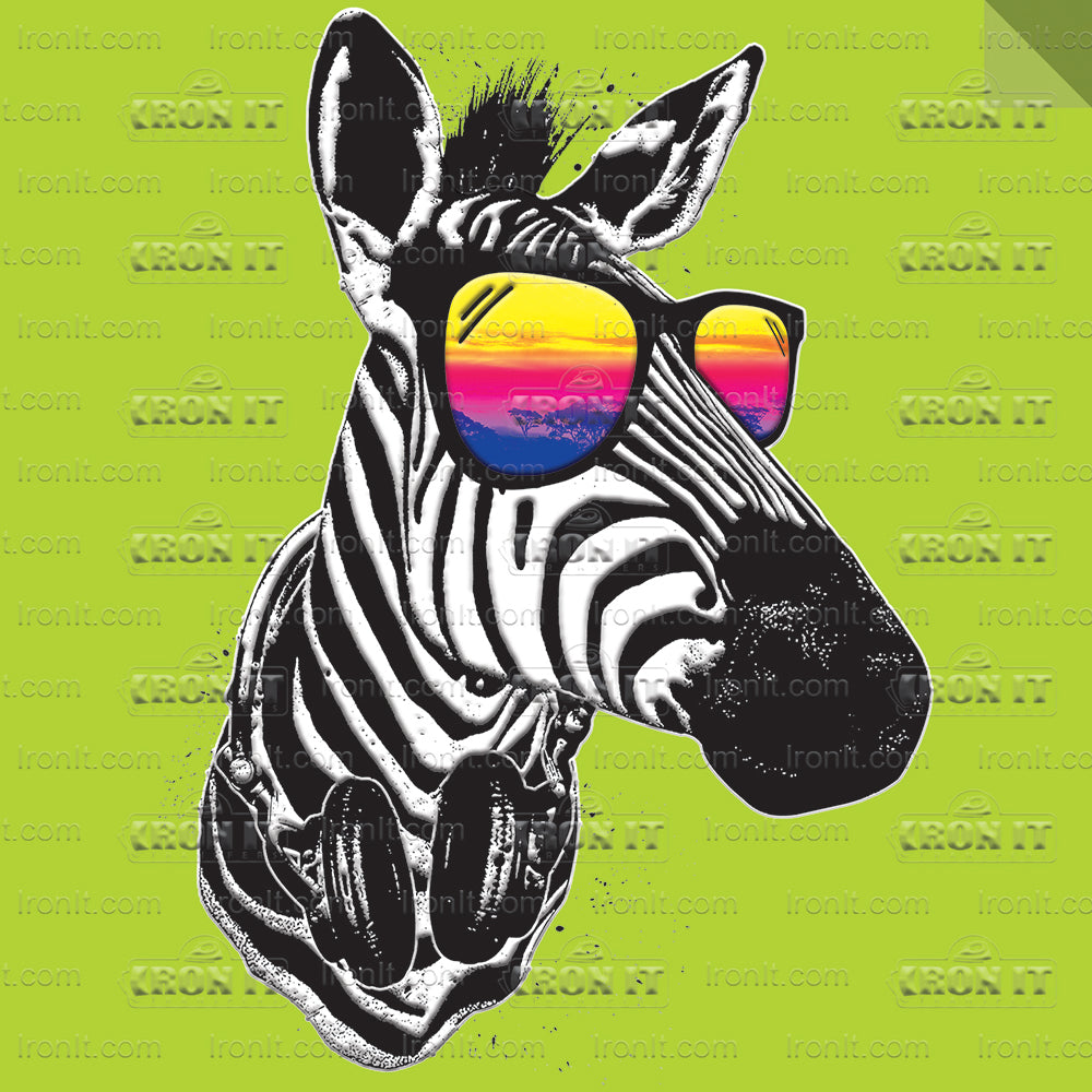 Cool Zebra | Humor & Novelty Direct-To-Film Transfer