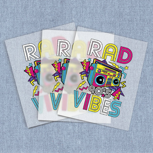 Rad 90's Vibes | Humor & Novelty DTF Heat Transfers