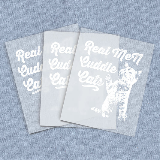 Real Men Cuddle Cats | Cats DTF Heat Transfers