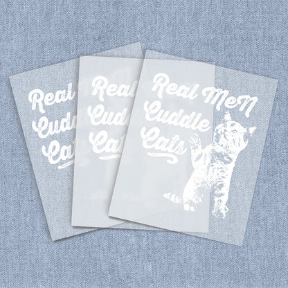 Real Men Cuddle Cats | Cats DTF Heat Transfers