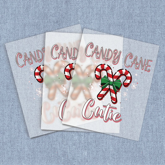 Candy Cane Cutie | Christmas DTF Heat Transfers