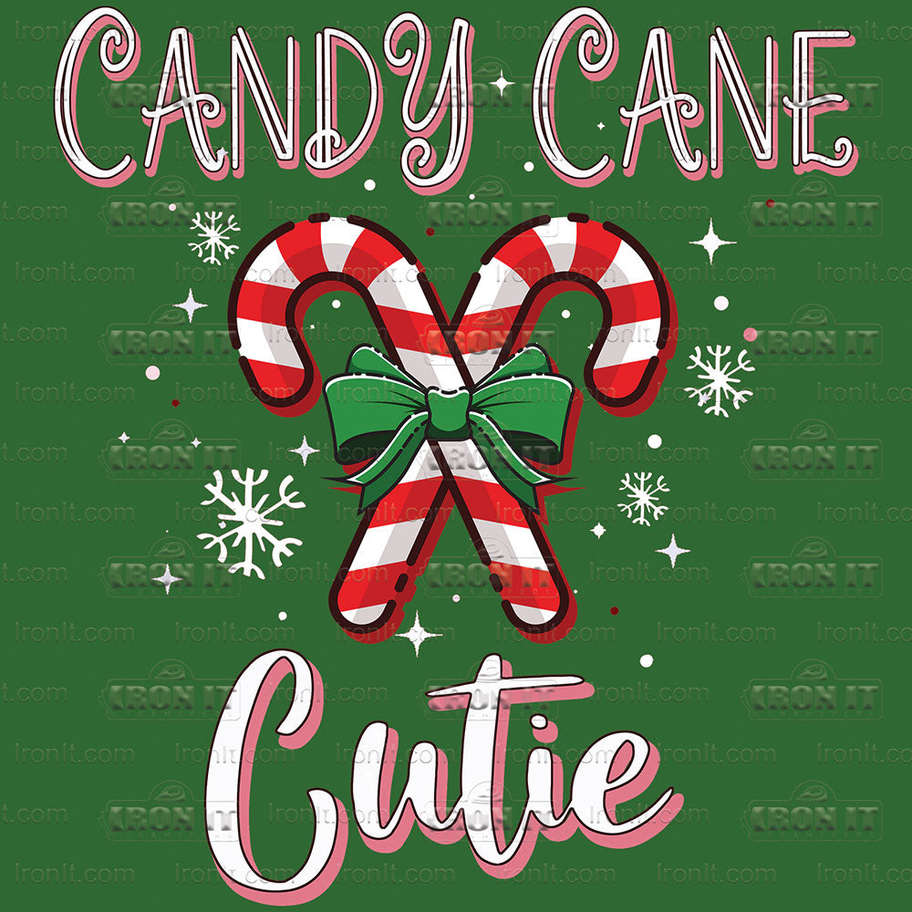 Candy Cane Cutie | Christmas Direct-To-Film Heat Transfers
