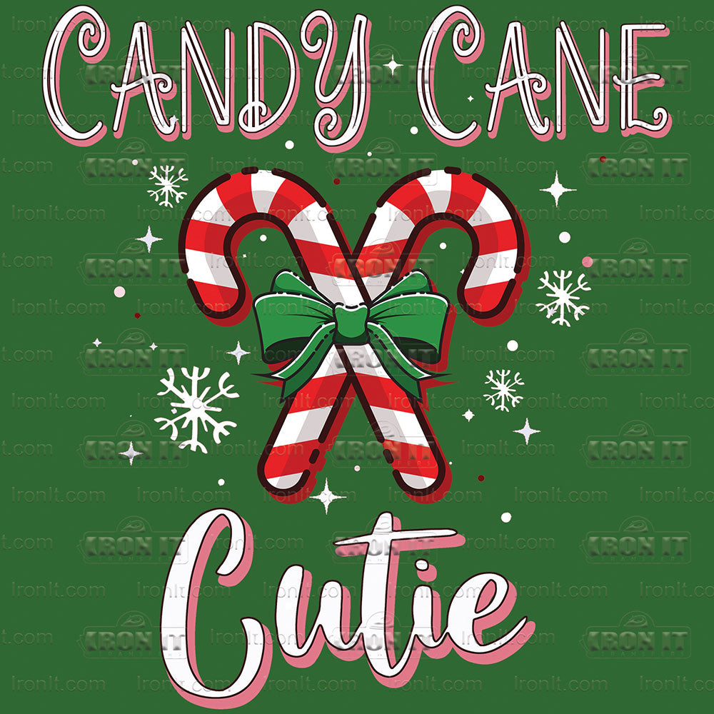 Candy Cane Cutie | Christmas Direct-To-Film Heat Transfers