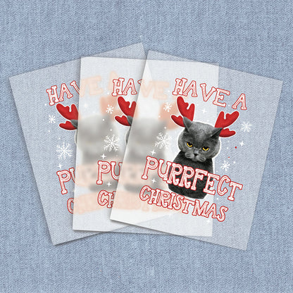 Purrfect Christmas | Cats DTF Heat Transfers