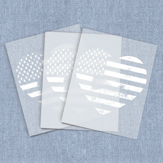 Flag Heart Distressed | American Pride DTF Heat Transfers