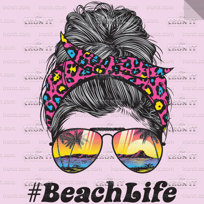 Beach Life Bun | Beach Life Bun Direct-To-Film Transfer