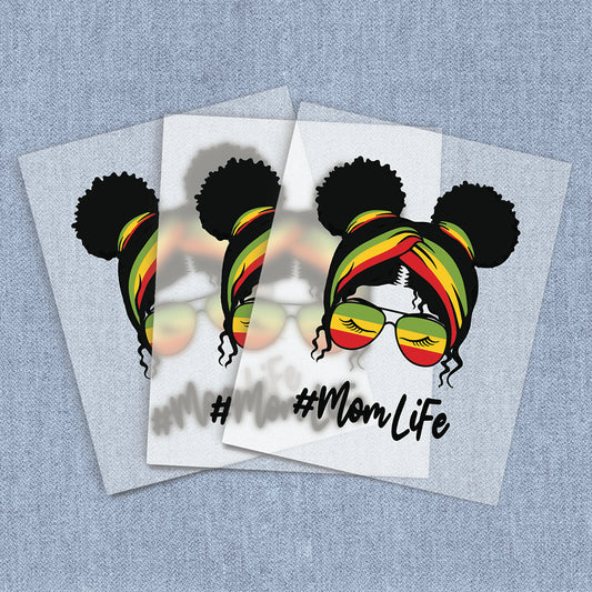 Mom Life Black Pride | African-American Culture DTF Heat Transfers