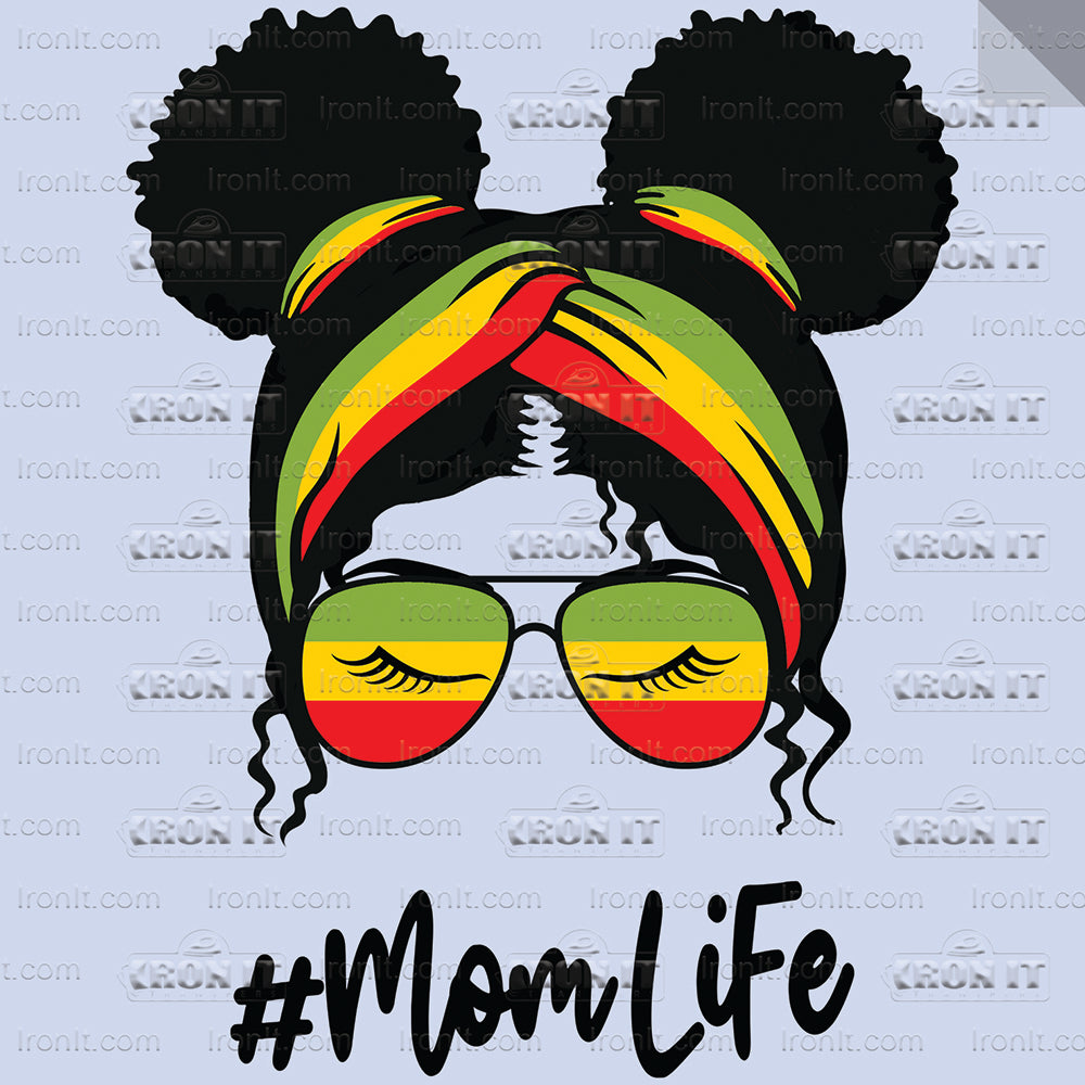 Mom Life Black Pride | African-American Culture Direct-To-Film Heat Transfers