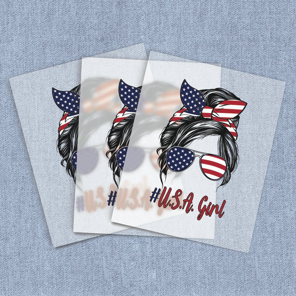 USA Girl | American Pride DTF Heat Transfers