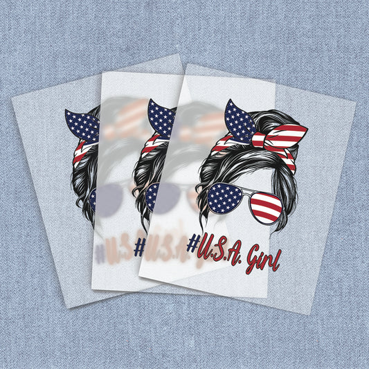 USA Girl | American Pride DTF Heat Transfers