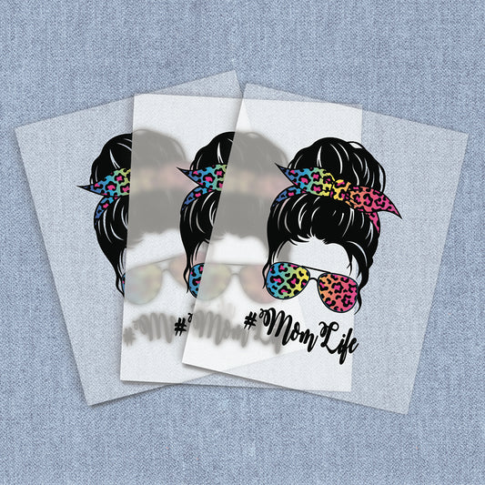 Mom Life Rainbow | Mom Life Bun DTF Heat Transfers