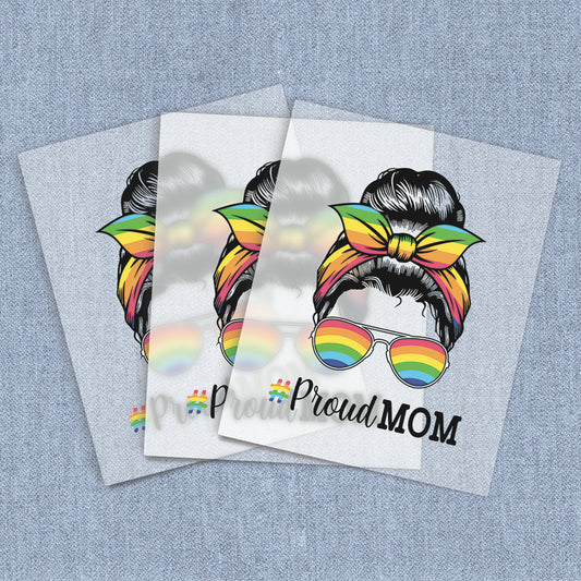 Proud Mom Bun | Mom Life Bun DTF Heat Transfers