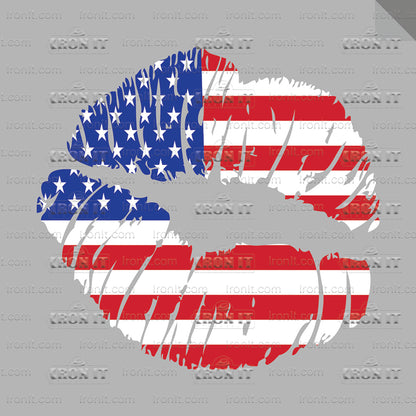 Flag Lips | American Pride Direct-To-Film Transfer