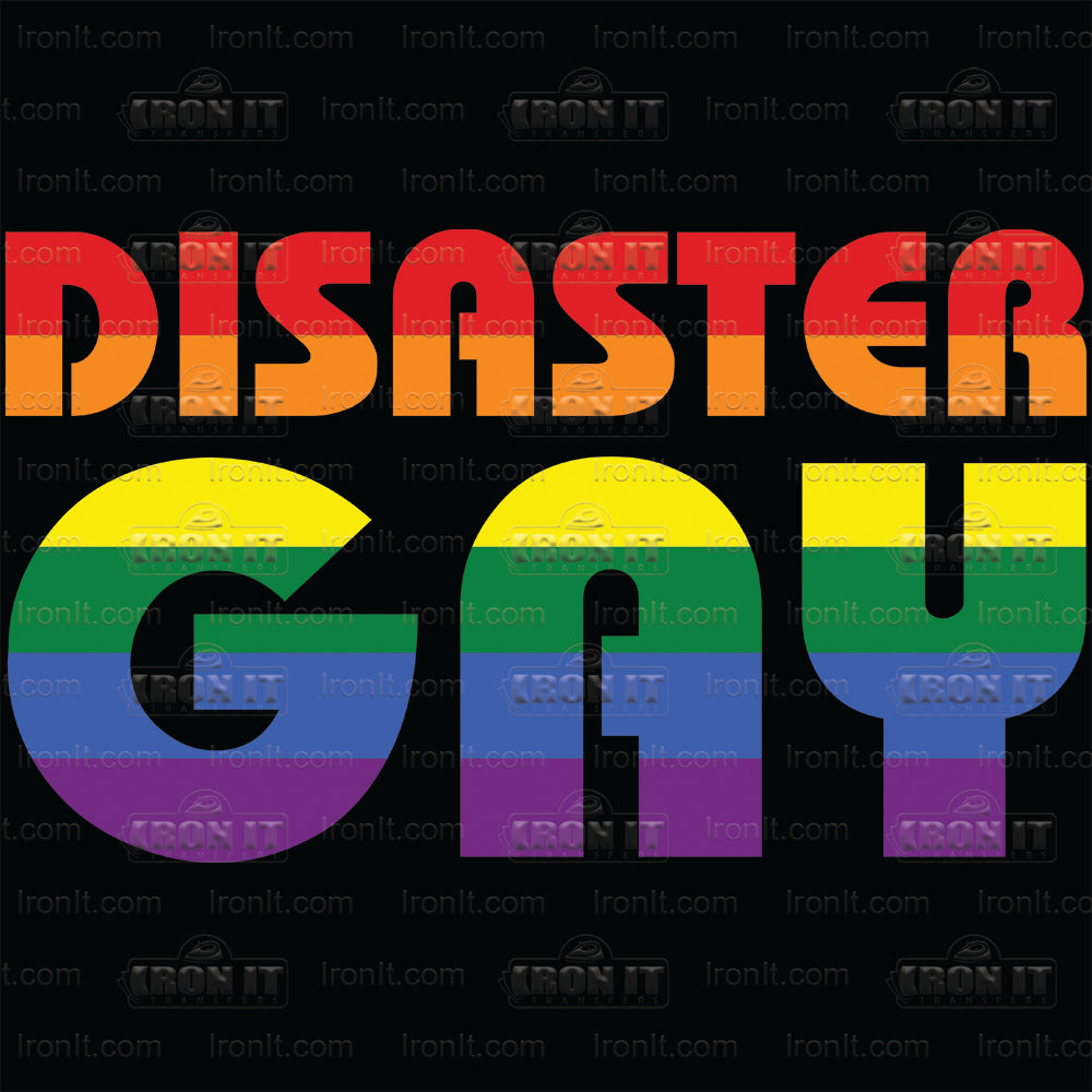 Disaster Gay Flag | Halloween Direct-To-Film Heat Transfers