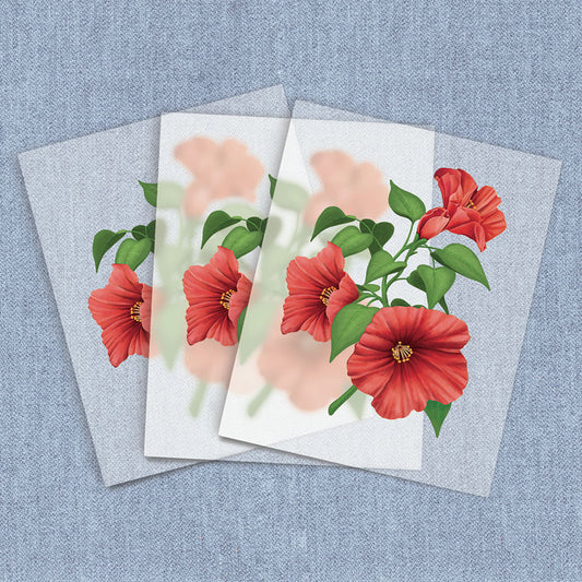 Red Hibiscus | Country & Floral DTF Heat Transfers