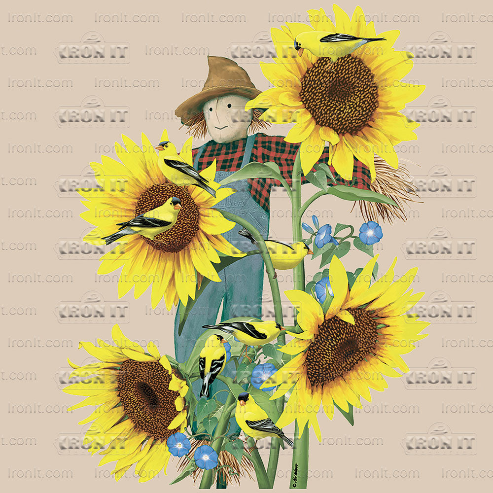 Scarecrows and Sunflowers | Country & Floral Direct-To-Film Transfer
