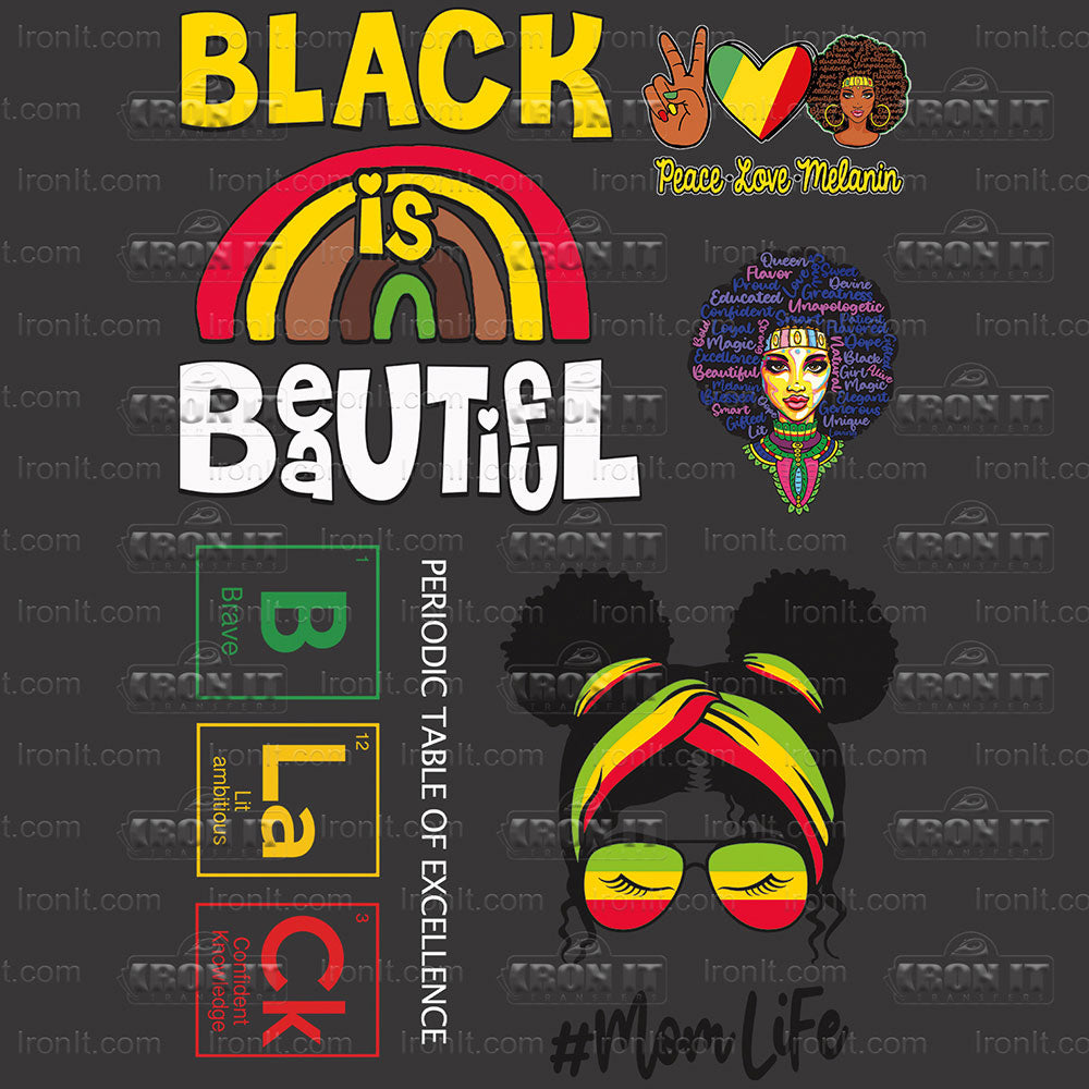 Black History Cut-Up | African-American Culture Direct-To-Film Heat Transfers