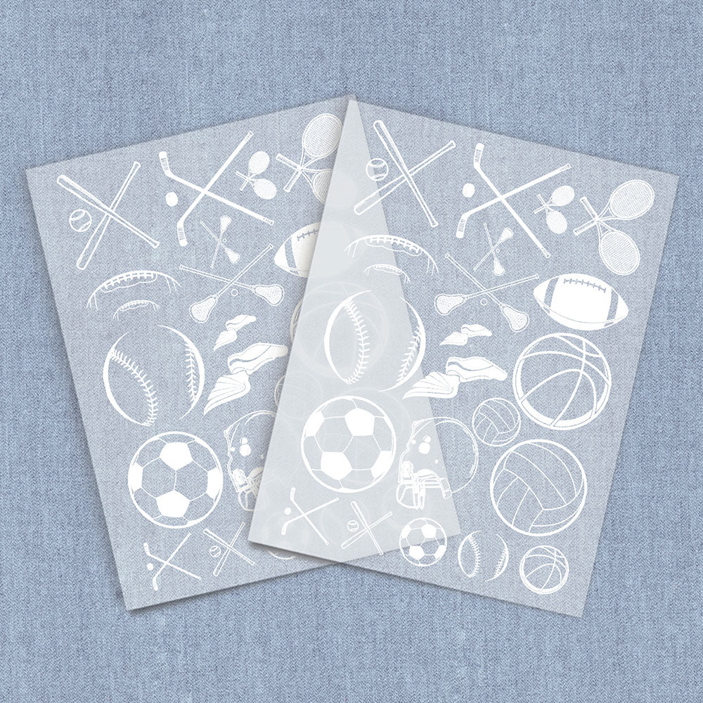 Sports Cut-Up White | Sports DTF Heat Transfers