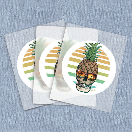 Pineapple Skull | Beach Resort DTF Heat Transfers